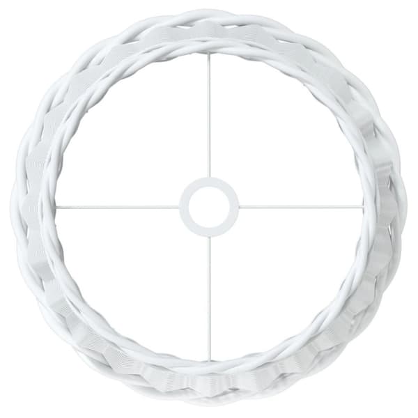 vidaXL lampeskærm til loftlampe Ø45x28 cm flet hvid