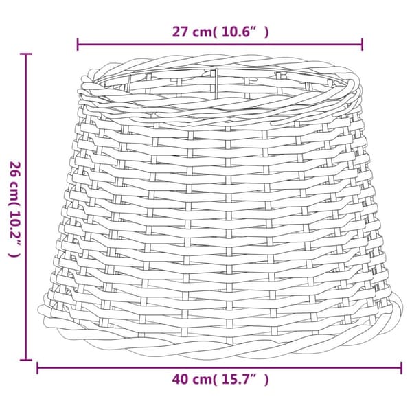 vidaXL Lampunvarjostin ruskea Ø40x26 cm paju