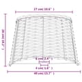 Pikkukuva 7 / 7: vidaXL Lampunvarjostin ruskea Ø40x26 cm paju