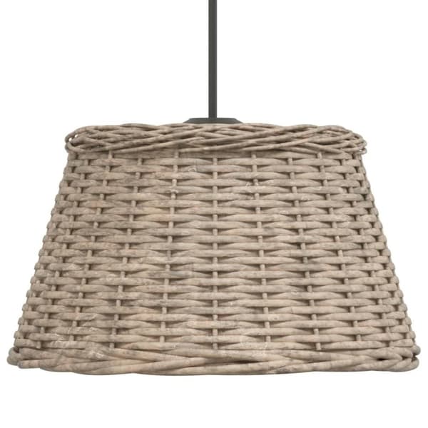 vidaXL lampeskærm til loftlampe Ø50x30 cm flet brun