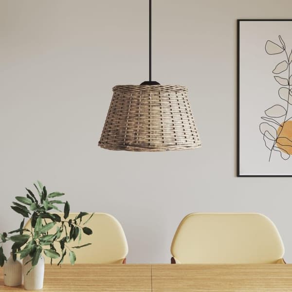 vidaXL lampeskærm til loftlampe Ø50x30 cm flet brun