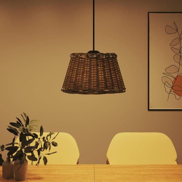 vidaXL lampeskærm til loftlampe Ø50x30 cm flet brun