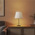 Miniatyrbild 3 av 7: vidaXL Lampskärm vit Ø15x12 cm korgmaterial