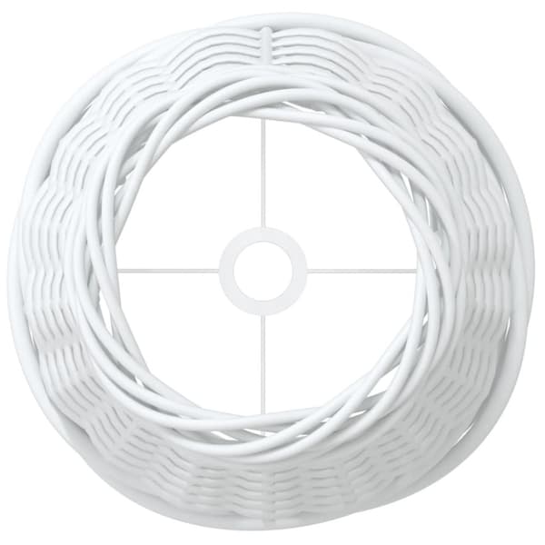 vidaXL Lampskärm vit Ø15x12 cm korgmaterial
