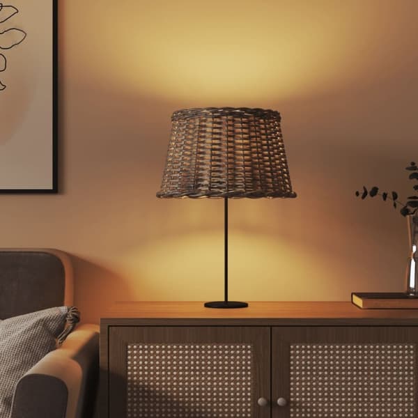 vidaXL Lampskärm brun Ø45x28 cm korgmaterial