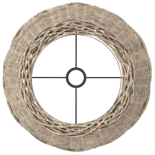 vidaXL Lampskärm brun Ø45x28 cm korgmaterial