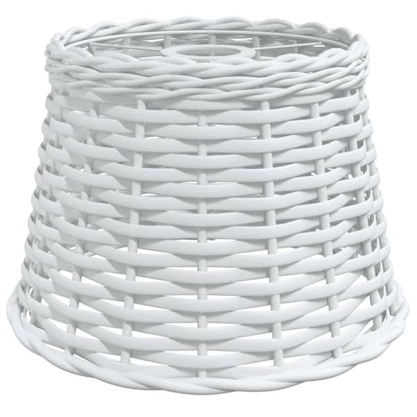 vidaXL Lampskärm vit Ø25x17 cm korgmaterial