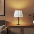 Miniatyrbild 3 av 7: vidaXL Lampskärm vit Ø30x20 cm korgmaterial
