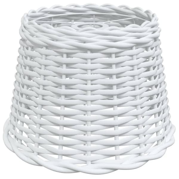 vidaXL Lampskärm vit Ø30x20 cm korgmaterial