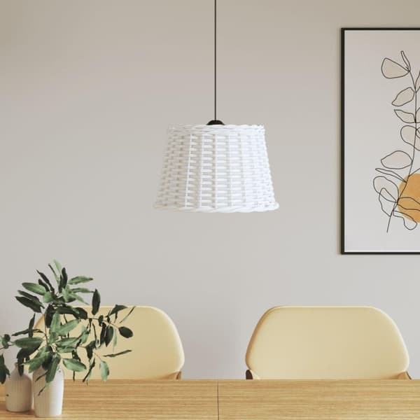 vidaXL Kattovalaisimen varjostin valkoinen Ø40x26 cm paju