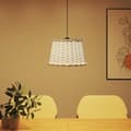 Pikkukuva 2 / 7: vidaXL Kattovalaisimen varjostin valkoinen Ø40x26 cm paju