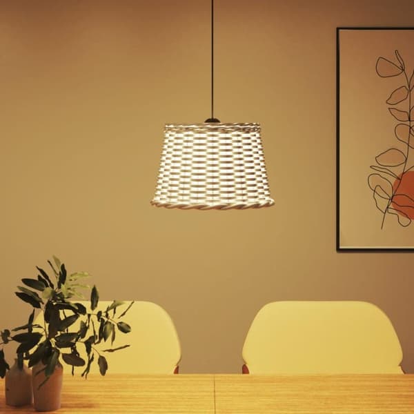 vidaXL Kattovalaisimen varjostin valkoinen Ø40x26 cm paju