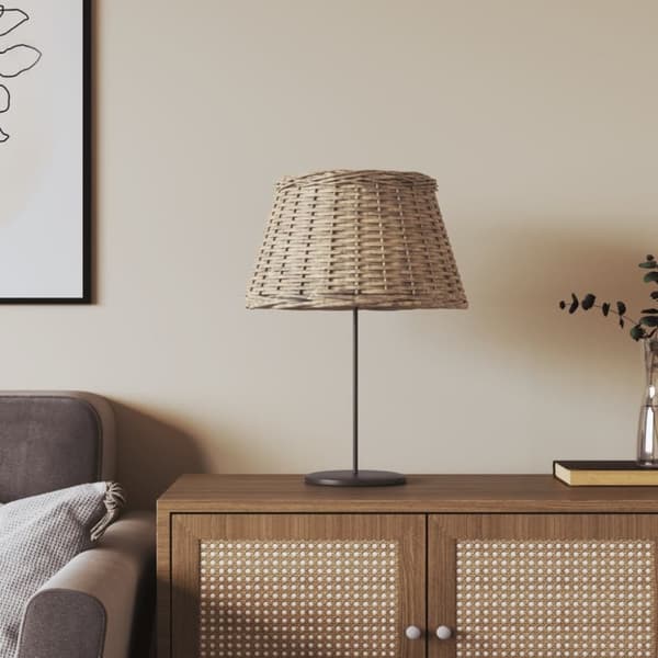 vidaXL Lampskärm brun Ø50x30 cm korgmaterial
