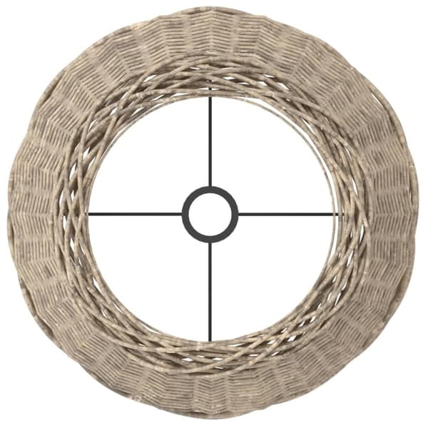 vidaXL Lampunvarjostin ruskea Ø50x30 cm paju