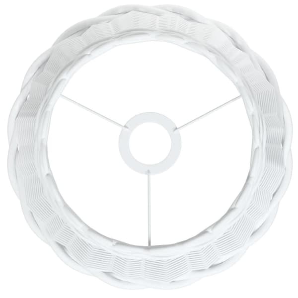 vidaXL Taklampskärm vit Ø30x20 cm korgmaterial
