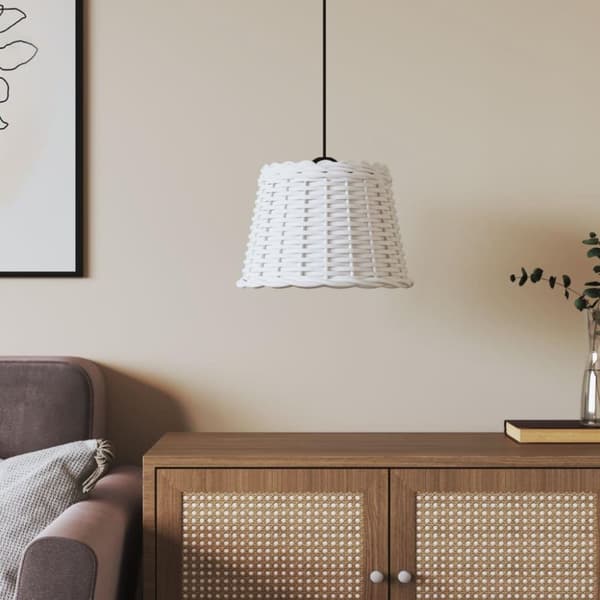 vidaXL lampeskærm til loftlampe Ø30x20 cm flet hvid