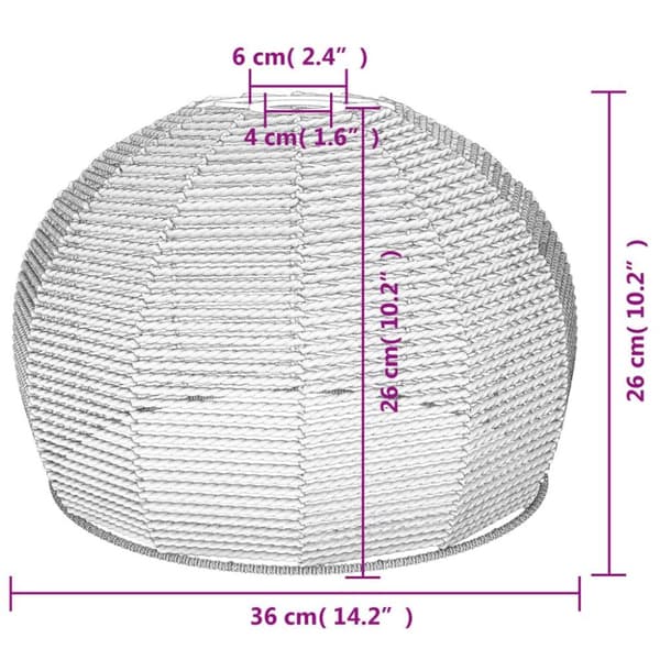 vidaXL Taklampeskjerm Ø36x26 cm jern og papir