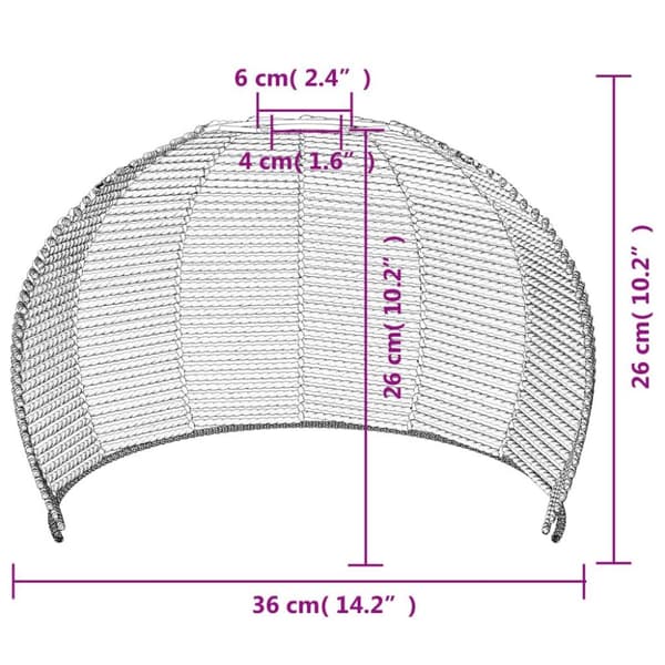 vidaXL Taklampeskjerm Ø36x26 cm jern og papir