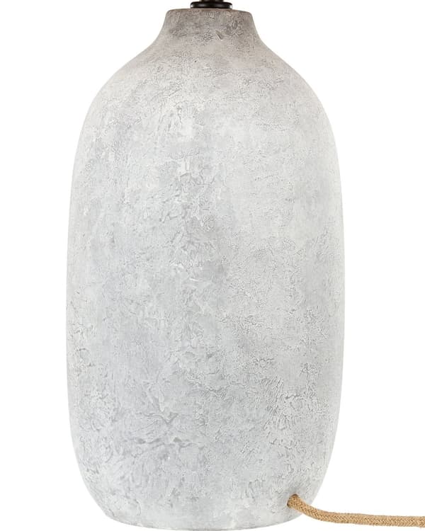 Bordslampa Grå Keramik 56 cm Naturlig Konformad Pappersskärm Sängbord Vardagsrum Sovrum Belysning