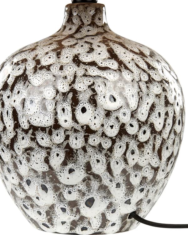 Bordslampa Svartvit Keramik 45 cm Naturlig Konformad Pappersskärm Sängbord Vardagsrum Sovrum Belysning