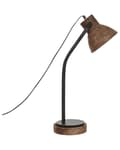 Miniatyrbild 5 av 9: Skrivbordslampa Mörkt Mangoträ med Svart Träskärm Klassisk Design Modern heminredning Belysning Vardagsrum Sovrum Kontor