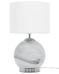 Miniatyrbild 5 av 10: Bordslampa i Vitt Rund Lampskärm Elegant Bas