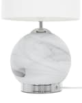 Miniatyrbild 7 av 10: Bordslampa i Vitt Rund Lampskärm Elegant Bas