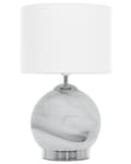Miniatyrbild 1 av 10: Bordslampa i Vitt Rund Lampskärm Elegant Bas