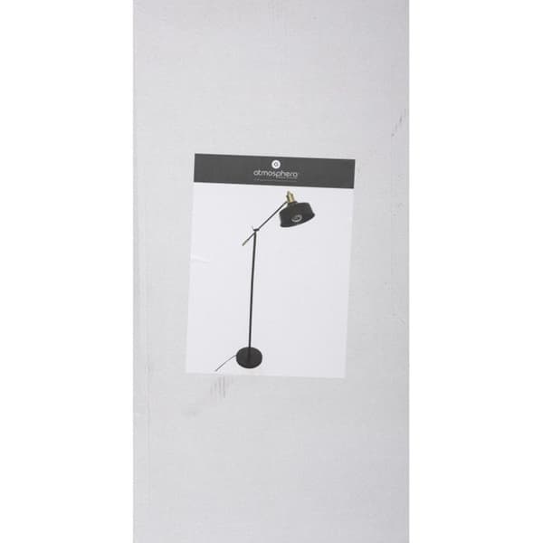 Arc golvlampa "Flower" svart metall Höjd 155 cm Atmosphera