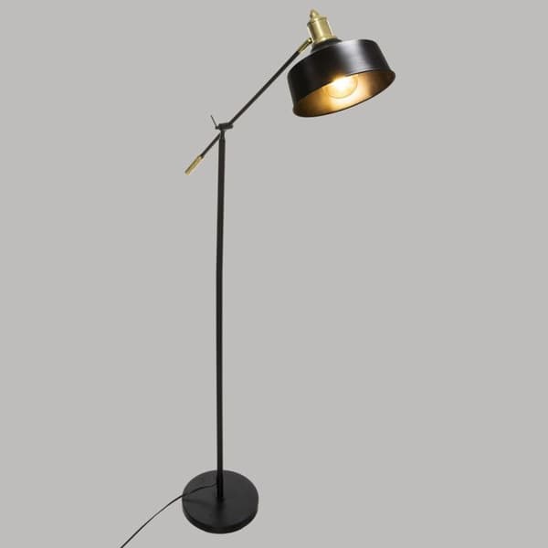 Arc golvlampa "Flower" svart metall Höjd 155 cm Atmosphera