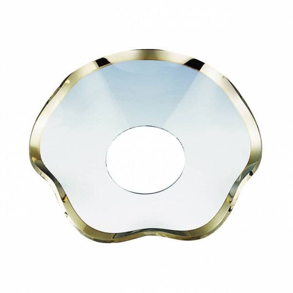 Ljusmanschett clear Vågig Guldkant 65mm, 6-pack - Nybro
