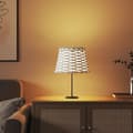 Miniatyrbild 3 av 7: vidaXL Lampskärm vit Ø20x15 cm korgmaterial