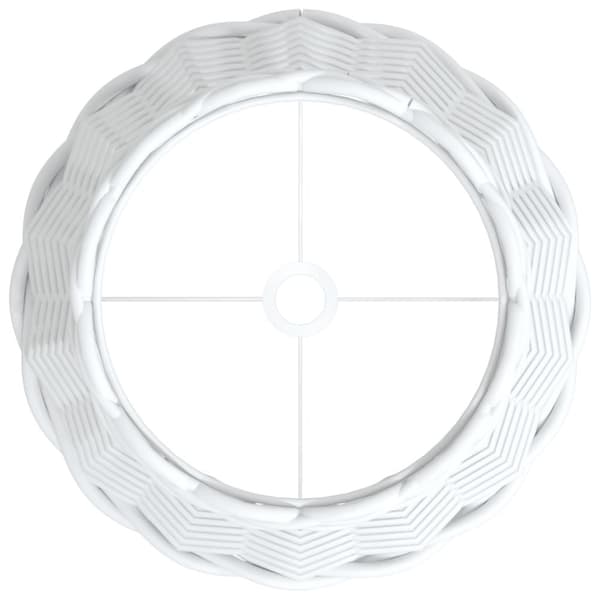 vidaXL Lampskärm vit Ø20x15 cm korgmaterial