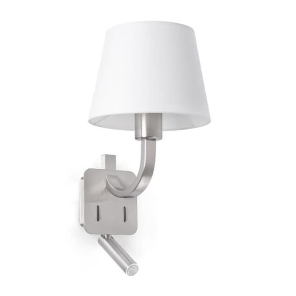 Essential läslampskärm H33 cm - Vit 32 cm Nickel