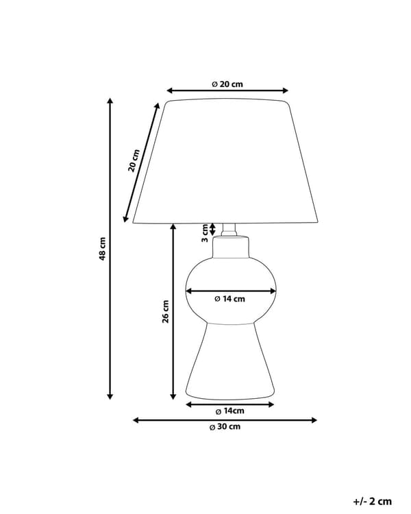 Bordslampa Orange Keramisk Sockel Linne Trumformad Skärm Minimalistisk Design