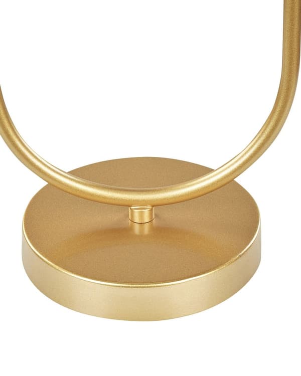 Bordslampa Guld Glasskärm Järnstång Ram Enkel Ljus Modern Design Hemtillbehör Vardagsrum