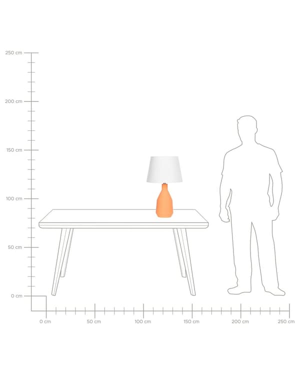 Bordslampa Orange Keramisk Bas Linne Skärm 53 cm Tyg Trumformad Vit Sängbord Vardagsrum Sovrum Belysning Traditionell