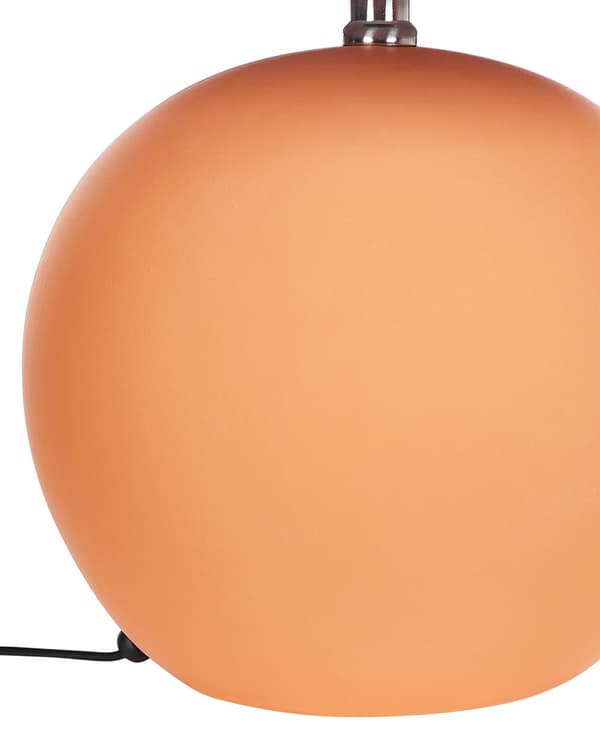 Bordslampa Orange keramik Linneskärm 41 cm Tyg Trumformad Nattduksbord Vardagsrum Sovrum Belysning Traditionell Design