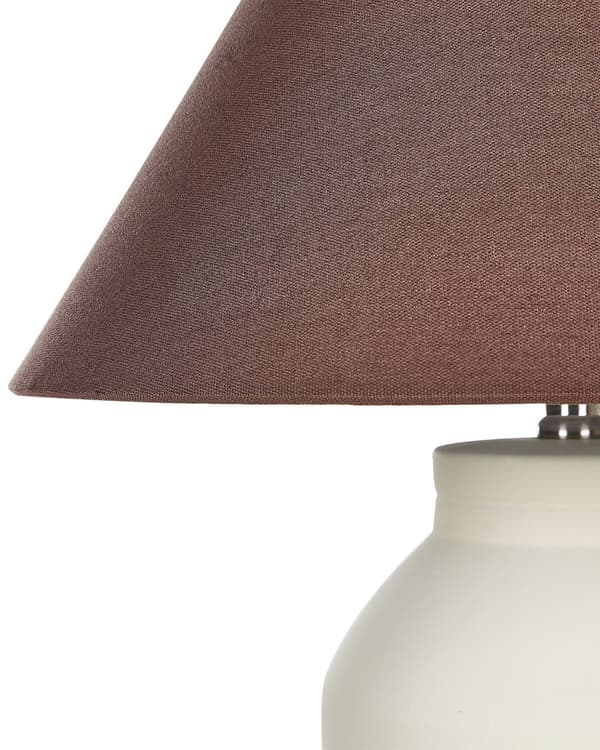 Bordslampa Beige Keramisk Bas Linne Skärm 52 cm Tyg Trumma Svart Sängbord Vardagsrum Sovrum Belysning Traditionell