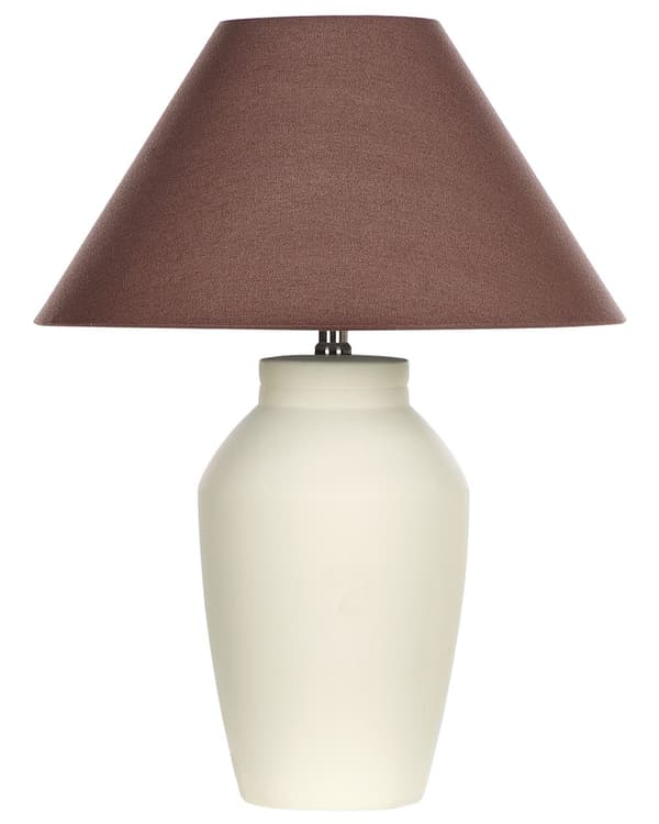 Bordslampa Beige Keramisk Bas Linne Skärm 52 cm Tyg Trumma Svart Sängbord Vardagsrum Sovrum Belysning Traditionell
