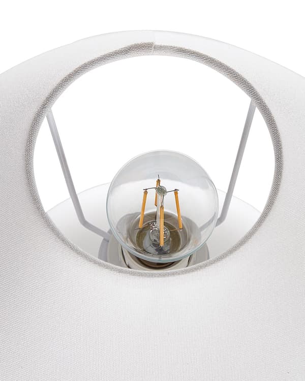 Bordslampa Off-White keramik Linneskärm 41 cm Tyg Trumformad Nattduksbord Vardagsrum Sovrum Belysning Traditionell Design