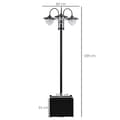 Miniatyrbild 3 av 7: Rootz Solar Light - Garden Light - Waterproof Garden Lamp - Stainless Steel Solar Light - Flower Pot Base Light - Black - 60 X 55 X 189 Cm