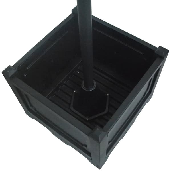 Rootz Solar Light - Garden Light - Waterproof Garden Lamp - Stainless Steel Solar Light - Flower Pot Base Light - Black - 60 X 55 X 189 Cm