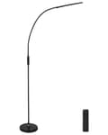 Miniatyrbild 1 av 11: LED-Golvlampa Svart Metall Syntetiskt Material Steglös Dimning med Fjärrkontroll Modern Industriell Belysning Hemmakontor