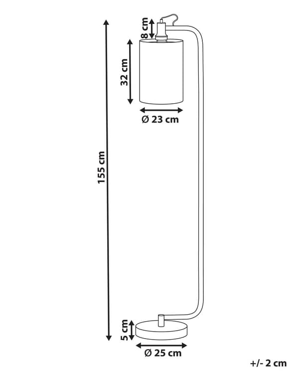 Golvlampa Vit Linneskärm Kopparfärg Metallfot 46 cm Tyg Sängbelysning Skrivbordsbelysning Modern Industriell Sovrum Kontor