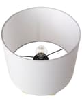 Miniatyrbild 5 av 9: Bordslampa Gul Keramik Polyester Bomull Trumformad Skärm Halvrund Lampfot Minimalistisk Design