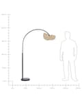 Miniatyrbild 11 av 11: Golvlampa Naturlig Pappersmassa Strukturerad Skärm Japandi Naturlig Stil Kök Sovrum Matsal Vardagsum