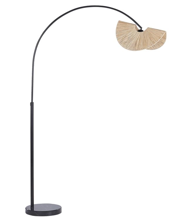 Golvlampa Naturlig Pappersmassa Strukturerad Skärm Japandi Naturlig Stil Kök Sovrum Matsal Vardagsum