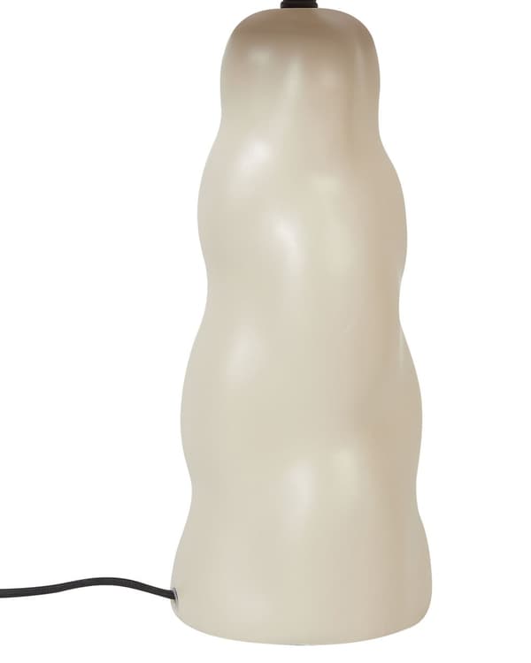 Bordslampa Beige keramik 30 x 30 x 51 cm Beige konformad skärm Sängbord Vardagsrum Sovrum Belysning Modern Minimalistisk