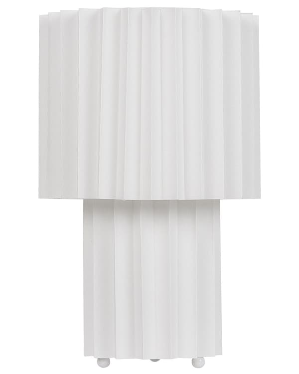 Sänglampa Vit linnebas Trumskärm i tyg 40 cm Modern stil Vardagsrum Sovrum